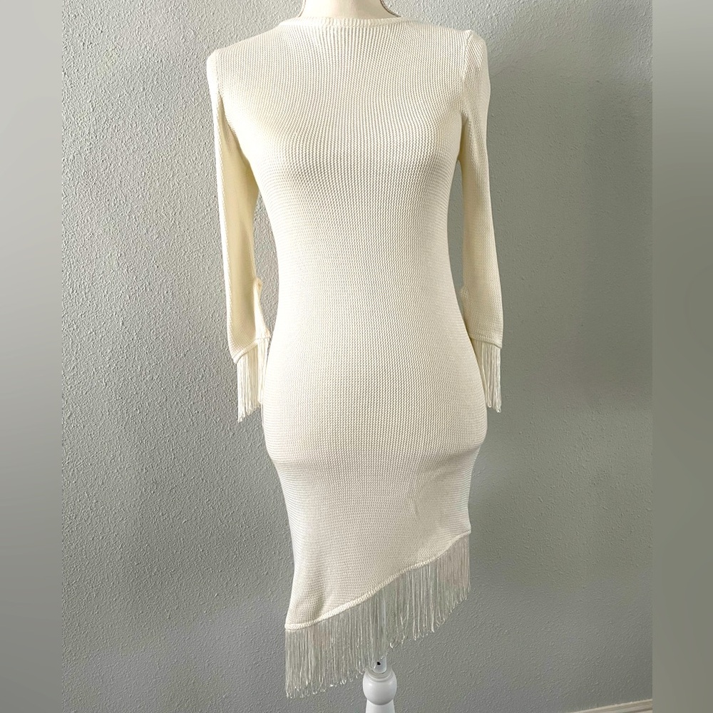 UNIF knit dress off white xs
